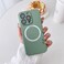 Case Cover For iPhone 11 Pro Max Magsafe Magnetic PC Shockproof Phone Case With Camera Lens(Green)