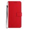Case Cover For iPhone 11 Pro Max Rhombic Grid Texture Leather Phone Case(Red)