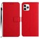 Case Cover For iPhone 11 Pro Max Rhombic Grid Texture Leather Phone Case(Red)