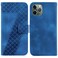 Case Cover For iPhone 11 Pro Max Seven-shaped Embossed Leather Phone Case(Blue)