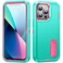 Case Cover For iPhone 11 Pro Max 3 in 1 Rugged Holder Phone Case (Blue + Pink)