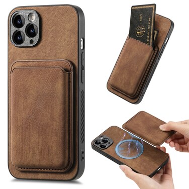 Case Cover For iPhone 11 Pro Max Retro Leather Card Bag Magnetic Phone Case(Brown)