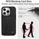 Case Cover For iPhone 11 Pro Max AwQuer Horizontal Flip Card Bag Holder Leather Phone Case(Black)