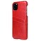 Case Cover For iPhone 11 Pro Max Fierre Shann Retro Oil Wax Texture PU Leather Case with Card Slots (Red)