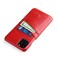 Case Cover For iPhone 11 Pro Max Fierre Shann Retro Oil Wax Texture PU Leather Case with Card Slots (Red)