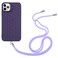Case Cover For iPhone 11 Pro Max Honeycomb Radiating Holder TPU Phone Case with Lanyard(Purple)
