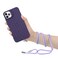 Case Cover For iPhone 11 Pro Max Honeycomb Radiating Holder TPU Phone Case with Lanyard(Purple)
