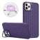Case Cover For iPhone 11 Pro Max Honeycomb Radiating Holder TPU Phone Case with Lanyard(Purple)