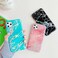 Case Cover For iPhone 11 Pro Max TPU Glossy laser Marble IMD Colorful Mobile Phone Case(Black)