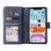 Case Cover For iPhone 11 Pro Max Zipper Wallet Bag Horizontal Flip PU Leather Case with Holder &amp; 9 Card Slots &amp; Wallet &amp; Lanyard &amp; Photo Frame(Blue)