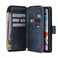 Case Cover For iPhone 11 Pro Max Zipper Wallet Bag Horizontal Flip PU Leather Case with Holder &amp; 9 Card Slots &amp; Wallet &amp; Lanyard &amp; Photo Frame(Blue)