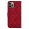Case Cover For iPhone 11 Pro Max Double 8-shaped Embossed Leather Phone Case(Red)