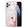 Case Cover For iPhone 11 Pro Max Marble Pattern IMD Card Slot Phone Case(Rose Gold)