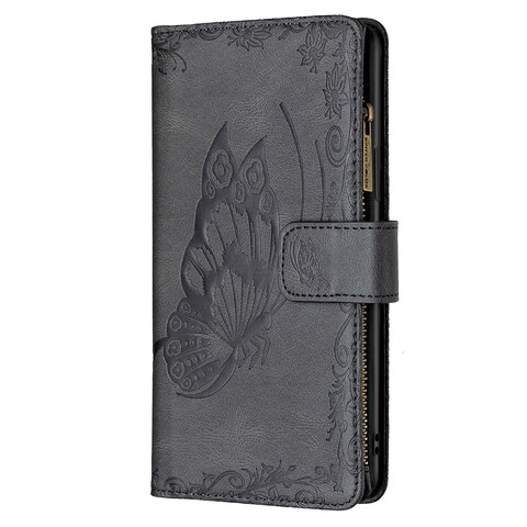 Case Cover For iPhone 11 Pro Max Flying Butterfly Embossing Pattern Zipper Horizontal Flip Leather Case with Holder &amp; Card Slots &amp; Wallet(Black)