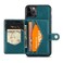 Case Cover For iPhone 11 Pro Max JEEHOOD Retro Magnetic Detachable Protective Case with Wallet &amp; Card Slot &amp; Holder (Blue)