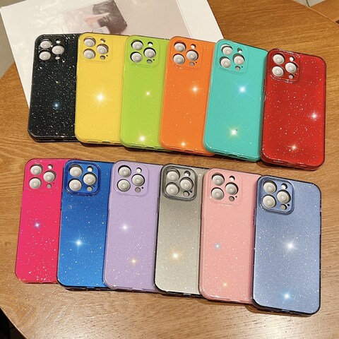 Case Cover For  iPhone 11 Pro Max Jelly Glitter Solid Color TPU Phone Case(Red)