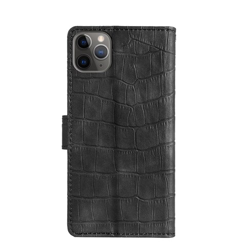 Case Cover For iPhone 11 Pro Max Skin Feel Crocodile Texture Magnetic Clasp Horizontal Flip PU Leather Case with Holder &amp; Card Slots &amp; Wallet For iPhone 11 Pro(Black)