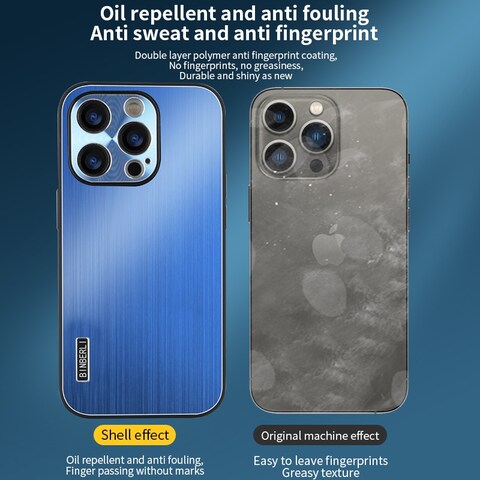 Case Cover For iPhone 11 Pro Max PC Hybrid Aluminum Alloy Brushed Shockproof Phone Case(Gold)