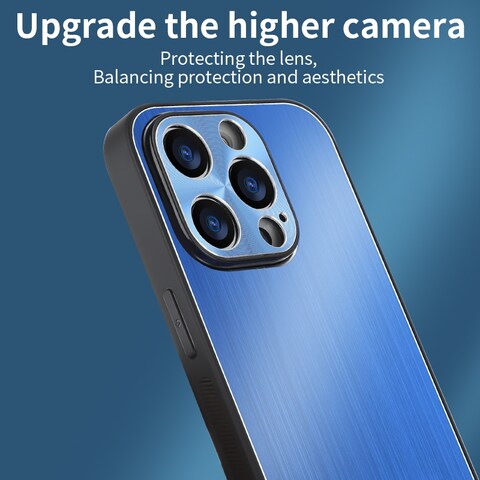 Case Cover For iPhone 11 Pro Max PC Hybrid Aluminum Alloy Brushed Shockproof Phone Case(Gold)