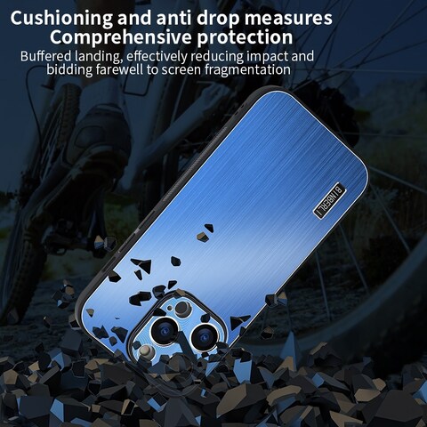 Case Cover For iPhone 11 Pro Max PC Hybrid Aluminum Alloy Brushed Shockproof Phone Case(Gold)