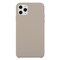 Case Cover For iPhone 11 Pro Max Solid Color Solid Silicone  Shockproof Case(Pebble)