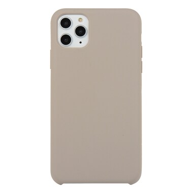 Case Cover For iPhone 11 Pro Max Solid Color Solid Silicone  Shockproof Case(Pebble)