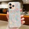 Case Cover For iPhone 11 Pro Max Fresh Small Floral Epoxy TPU Phone Case(D03 Floral Pink)