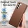 Case Cover For Samsung Galaxy S23 5G Litchi Oil Edge Leather Back Phone Case(Brown)