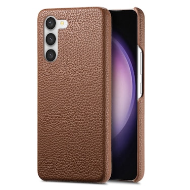 Case Cover For Samsung Galaxy S23 5G Litchi Oil Edge Leather Back Phone Case(Brown)