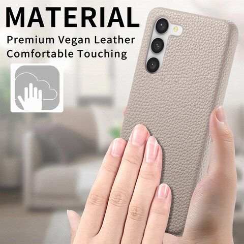 Case Cover For Samsung Galaxy S23 5G Litchi Oil Edge Leather Back Phone Case(Khaki)