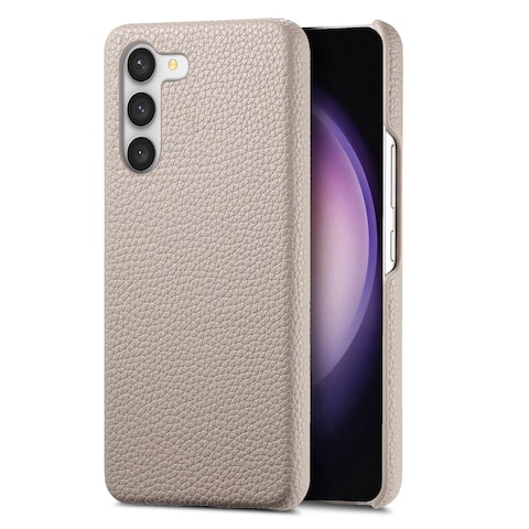 Case Cover For Samsung Galaxy S23 5G Litchi Oil Edge Leather Back Phone Case(Khaki)