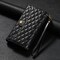 Case Cover For Samsung Galaxy S23 5G Zipper Multi-Card Wallet Rhombic Leather Phone Case(Black)