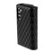 Case Cover For Samsung Galaxy S23 5G Zipper Multi-Card Wallet Rhombic Leather Phone Case(Black)