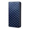 Case Cover For Samsung Galaxy S23 5G Cubic Grid Texture Flip Leather Phone Case(Blue)