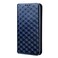 Case Cover For Samsung Galaxy S23 5G Cubic Grid Texture Flip Leather Phone Case(Blue)