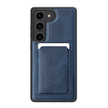 Case Cover For Samsung Galaxy S23 5G Pindun MagSafe Card Slot Leather Back Phone case(Blue)