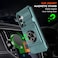 Case Cover For Samsung Galaxy S23 5G TPU Hybrid PC Shockproof Card Phone Case with Metal Ring Holder(Green)