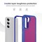 Case Cover For Samsung Galaxy S23 5G Guard Frosted Double Layer Phone Case(Blue+Rose Red)