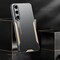 Case Cover For Samsung Galaxy S23 5G Blade Series TPU Hybrid Metal Phone Case(Blue)