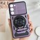 Case Cover For Samsung Galaxy S23 5G Armor Rotating Holder MagSafe Phone Case(Purple)