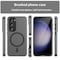 Case Cover For Samsung Galaxy S23 5G MagSafe Frosted Translucent TPU + PC Full Coverage Phone Case(Black)