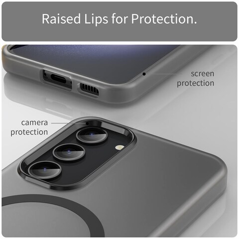 Case Cover For Samsung Galaxy S23 5G MagSafe Frosted Translucent TPU + PC Full Coverage Phone Case(Black)