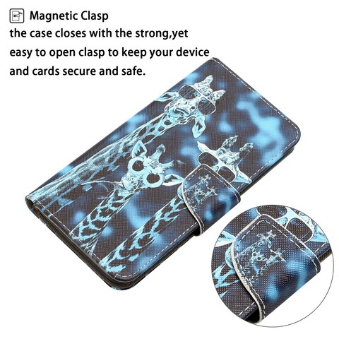 Case Cover For Samsung Galaxy S23 5G Colored Drawing Leather Phone Case(Giraffes)