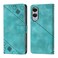 Case Cover For Samsung Galaxy S25 Edge 5G Skin-feel Embossed Leather Phone Case(Green)
