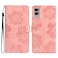 Case Cover For Samsung Galaxy S25 Edge 5G Flower Embossing Pattern Leather Phone Case(Pink)