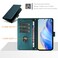 Case Cover For Samsung Galaxy S25 Edge 5G Smile Embossing RFID Leather Phone Case(Peacock Green)