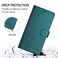 Case Cover For Samsung Galaxy S25 Edge 5G Smile Embossing RFID Leather Phone Case(Peacock Green)
