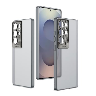 Case Cover For Samsung Galaxy S25 Ultra 5G GKK Semi-transparent Skin Feel Scale Lens PC Phone Case(Grey)