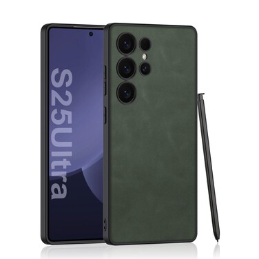 Case Cover For Samsung Galaxy S25 Ultra 5G GKK Skin-feeling Frosted Leather Phone Case, Not Included Pen(Frosted Green)