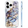 Case Cover For iPhone 11 Pro Coloured Glaze Marble Phone Case(Purple Grey)